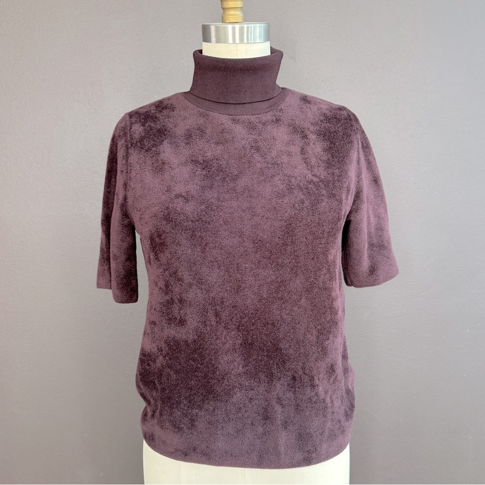 COS chenille knitted short sleeve turtleneck